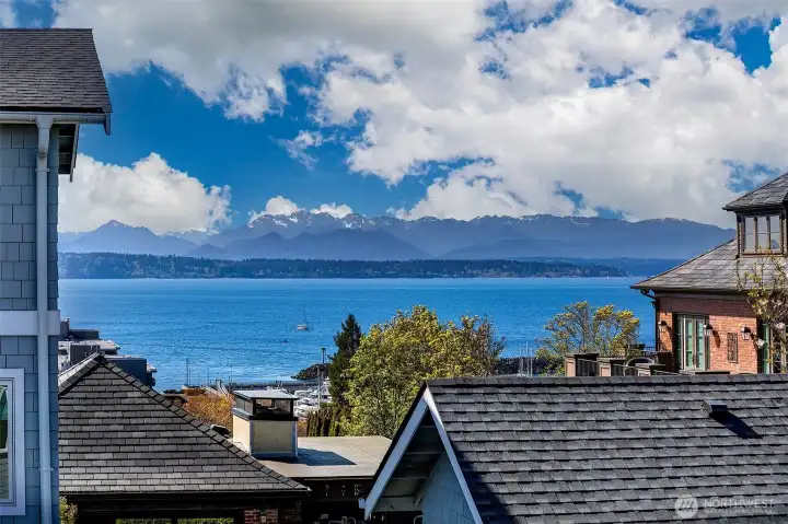 Wonderful views of Puget Sound, Shilshole Bay and Olympic Mountains.