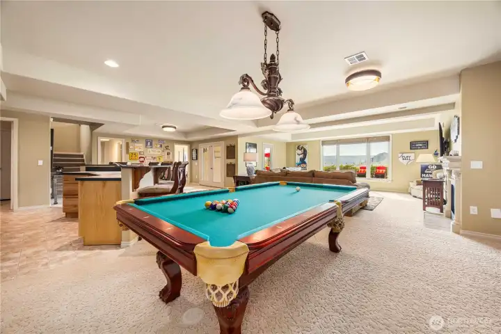 Ample entertaining space on lower floor.