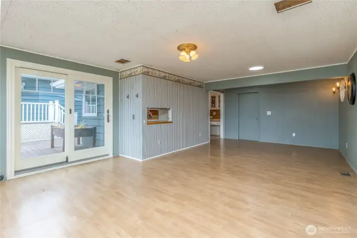 Bonus room also has a convenient pass-through window from the kitchen