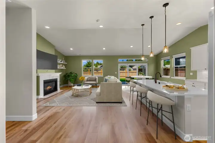Enter into the main living space *virtually staged*
