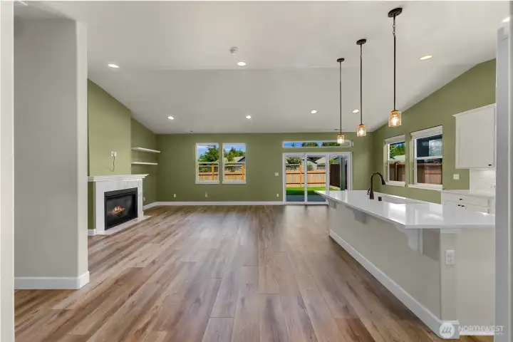 Open floor plan makes entertaining and living a dream
