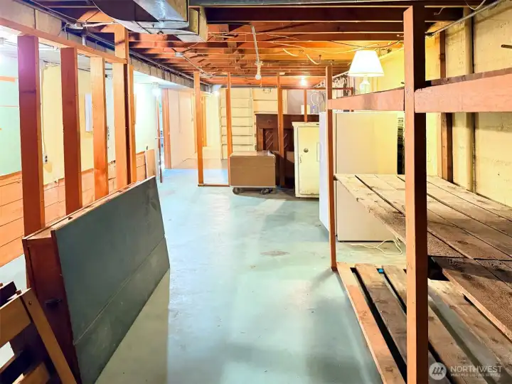 These shelves were awesome for storing decades of family treasures and items over the 60+ years the owners lived here.
