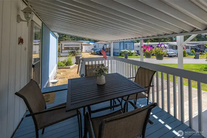 Cozy patio for outdoor living and BBQs
