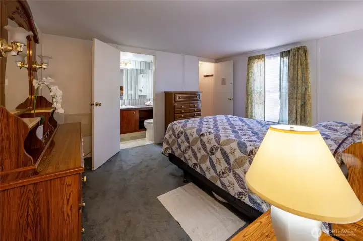 Primary bedroom with natural light