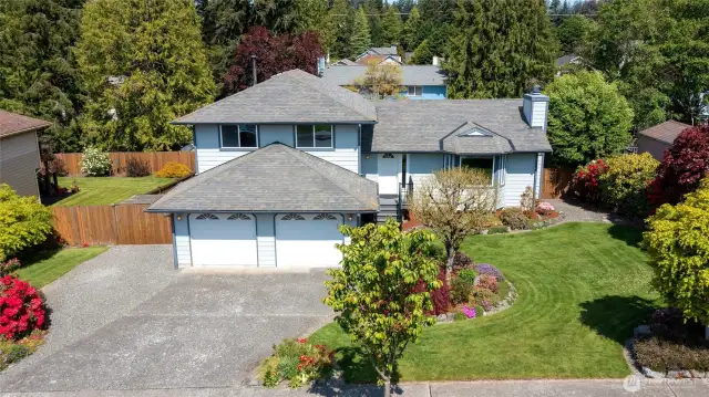 Multi-level home offers space and plenty of storage.