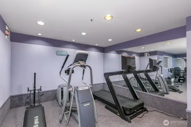 Well equipped exercise room with bath on first floor!