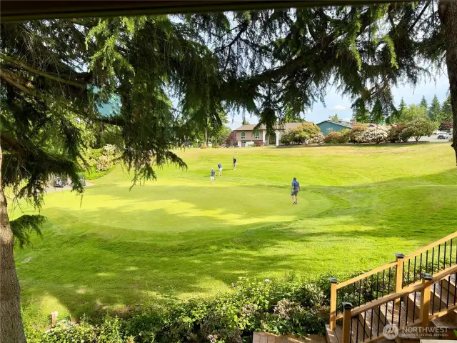 Enjoy the 16th green from your kitchen nook!