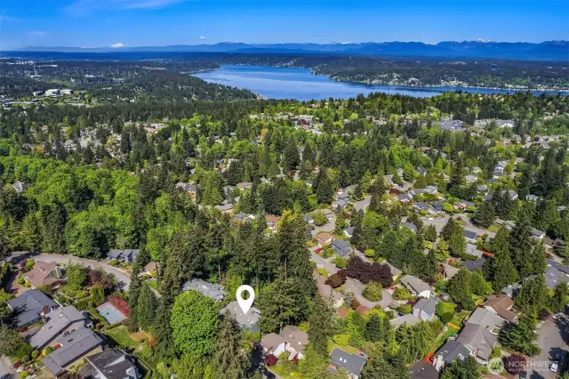 And another view of the home looking towards the Cascades.