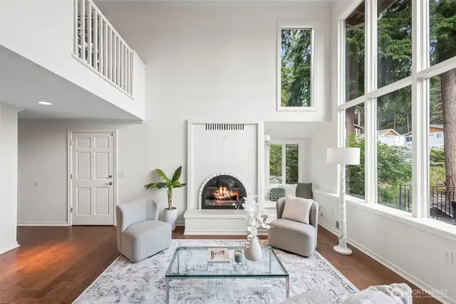 The home is bathed in natural light from these oversized windows - new in 2024.