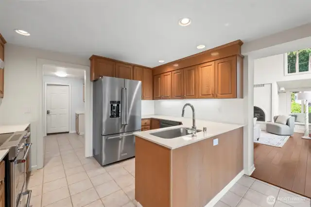 Lots of counter space for food prep.