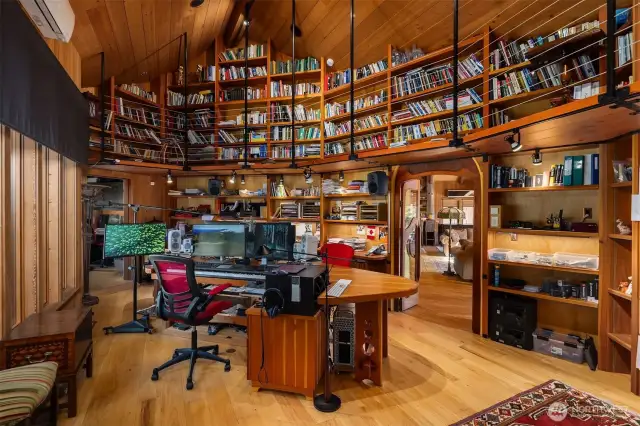 Recording studio, office, library and more ready for the next creative to take a seat