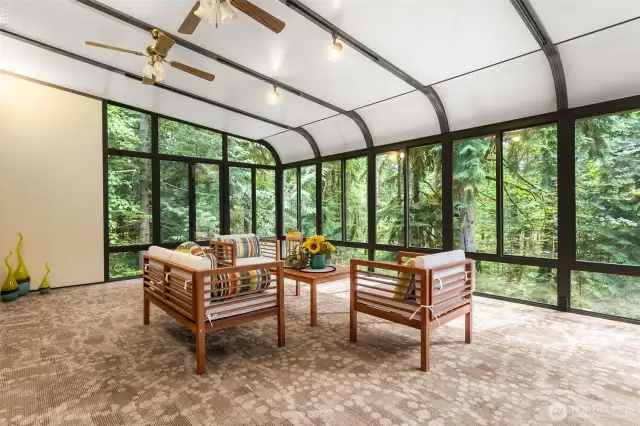 This treehouse-inspired retreat is an extension of the home—perfect for reading, sipping morning coffee, or simply soaking in the views of the surrounding woods.