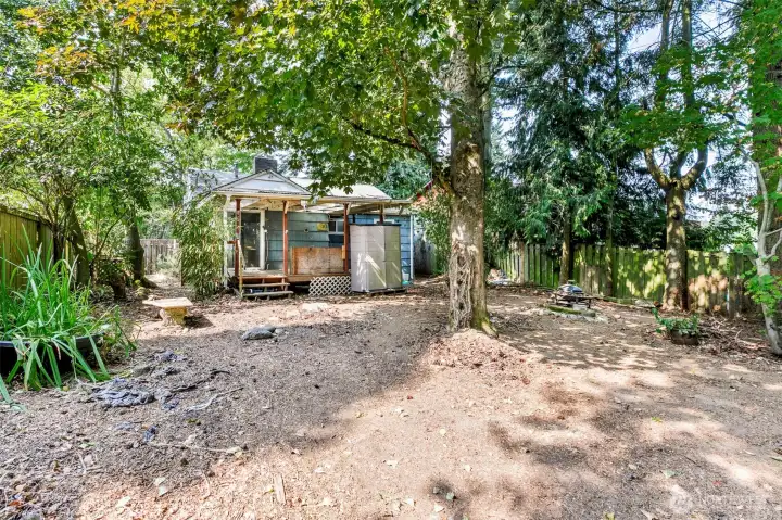 Back view of the property looking towards the house