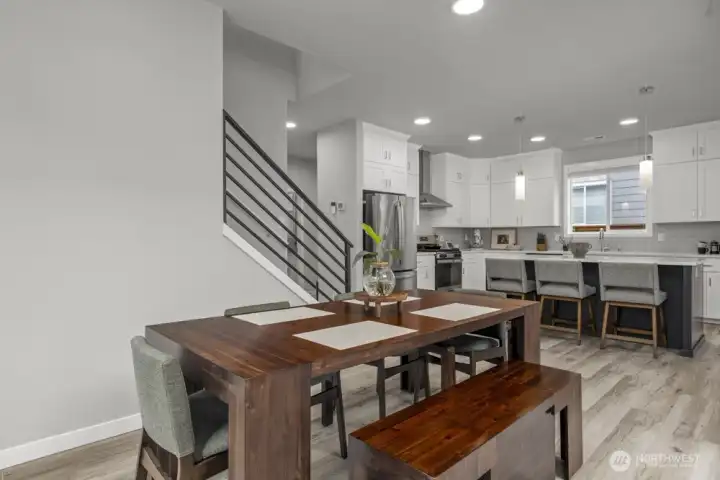 Enjoy a dedicated dining space just off the kitchen, perfect for weeknight dinners or hosting friends.