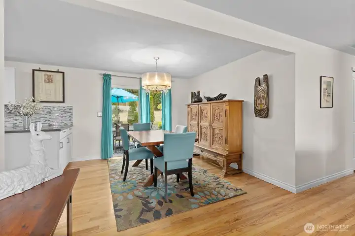 Dining Area Facing Backyard Deck