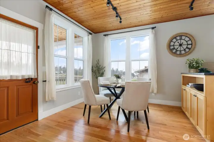 Gleaming wood floors throughout the main level.