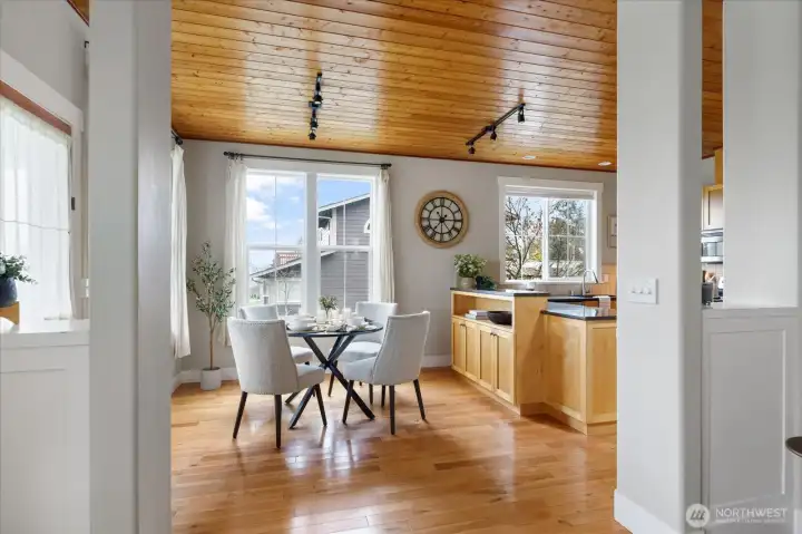 Ceilings are tongue & groove, bringing warmth to the entire home.