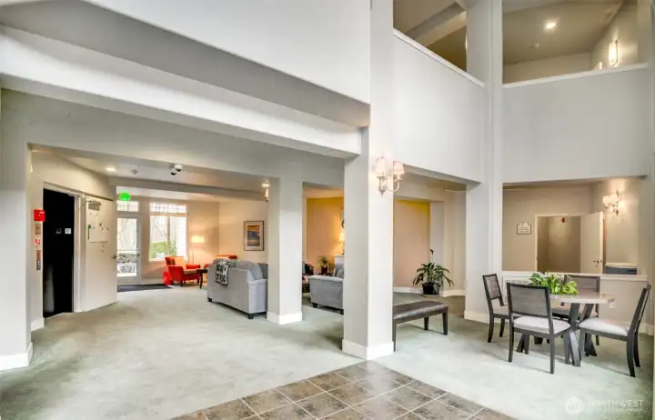 Enter Front or Back Secured Lobby-Elevator