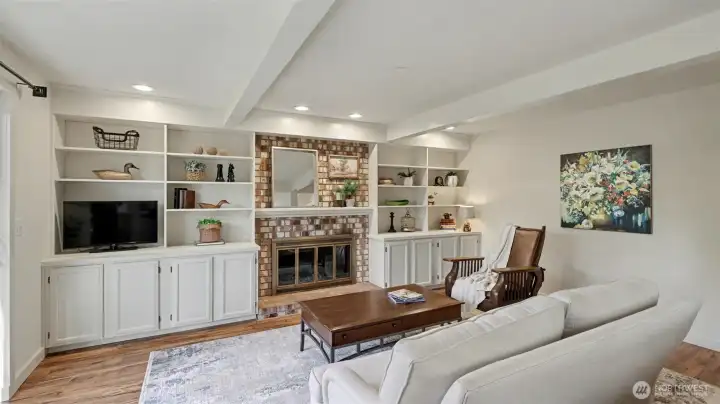 Family room off the large kitchen