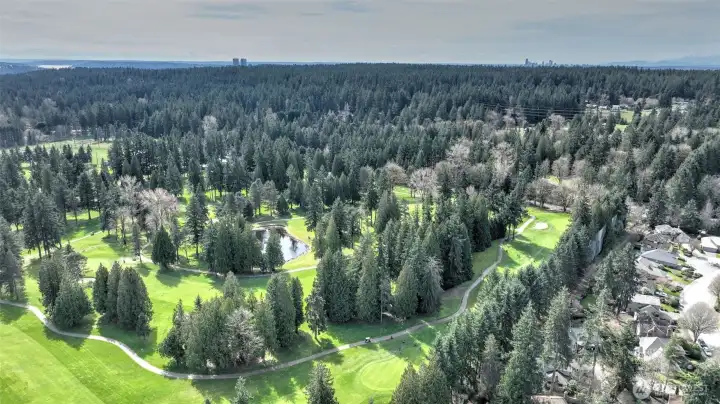 One of the golf courses just a few blocks away