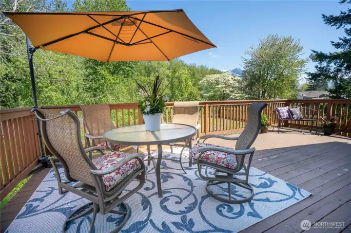 Expansive Back Deck off Kitchen