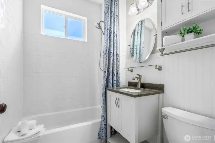 Remodeled Main Floor Bath with Subway Tile