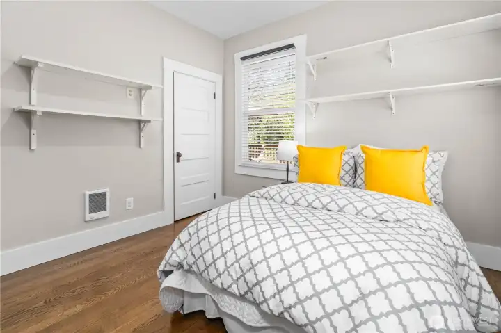 2nd Main Floor Bedroom with Lots of Shelving