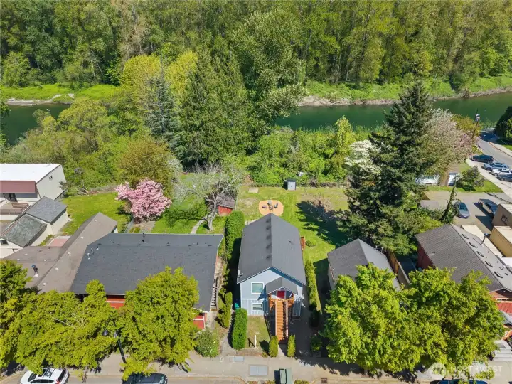 Aerial of Front View of Home