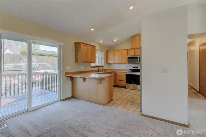 Kitchen with new stove/oven