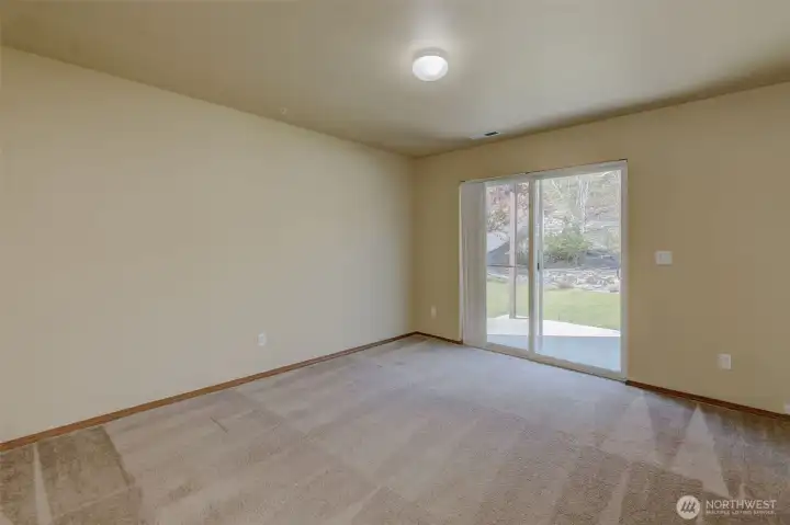 Lower level extra living play area