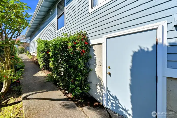 Here's that door to the roughed-in basement area.