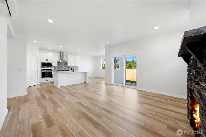 Open concept kitchen and living room