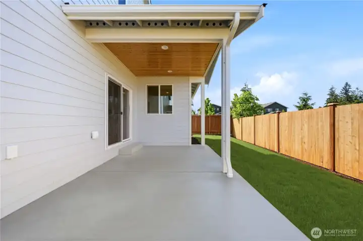 Back patio that is great for entertaining