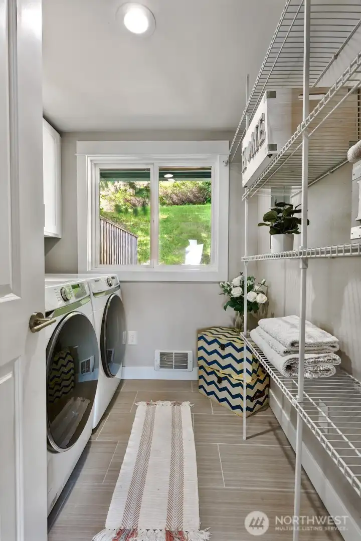 One of two laundry rooms.