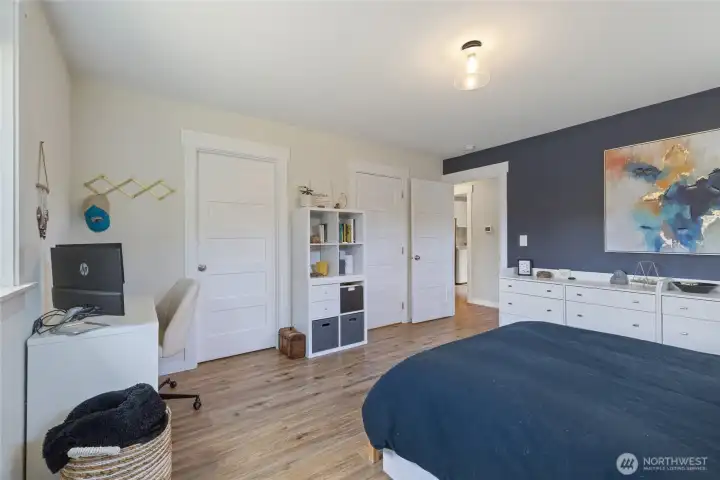 With a large closet and plenty of light...