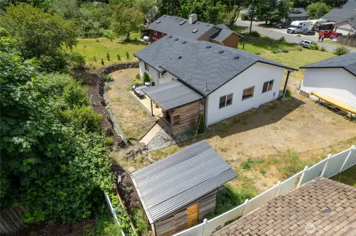 to the additional outdoor area...