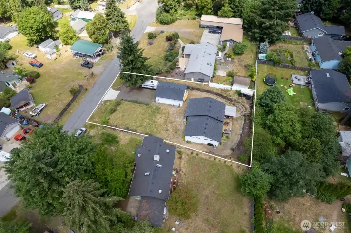 A spacious lot with plenty of garden space ready for your visions.