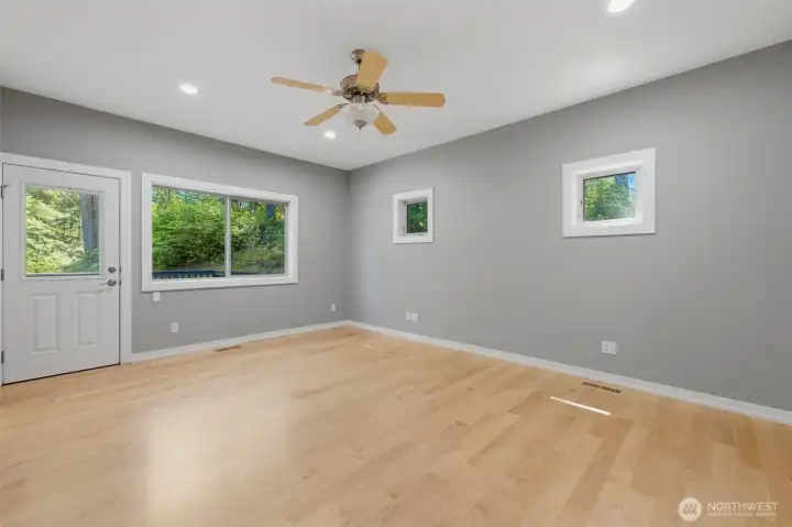 Primary Bedroom W/ Door to deck
