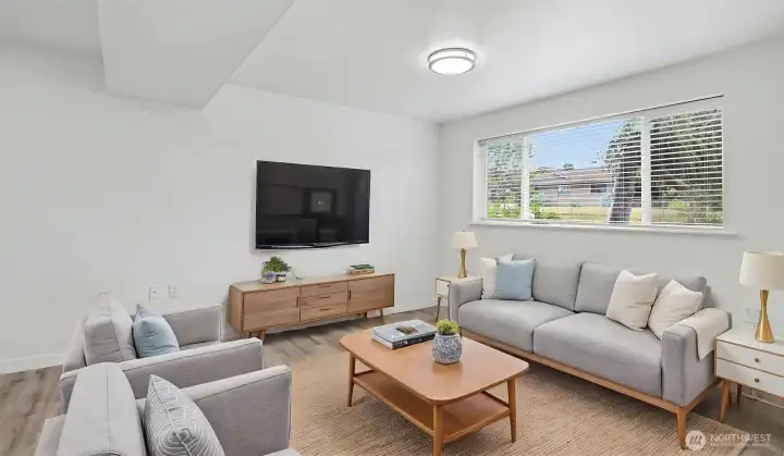 Spacious Rec Room on the Lower Level. Virtually staged. Spacious Rec Room on the Lower Level. Virtually staged.