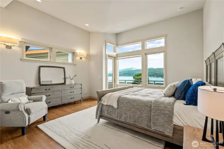 Bright and private primary with private deck Bright and private primary with private deck