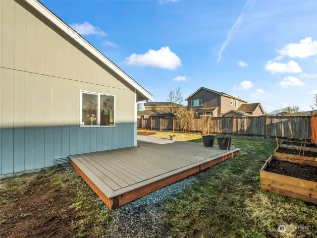 View of side yard space.