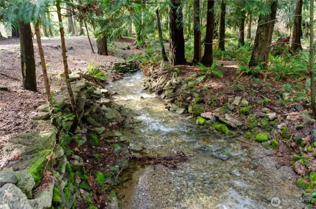 Complete serenity with a flowing creek.