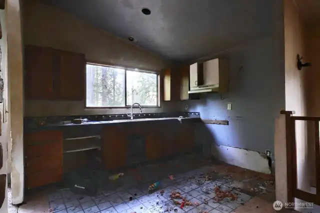 Upstairs kitchen area