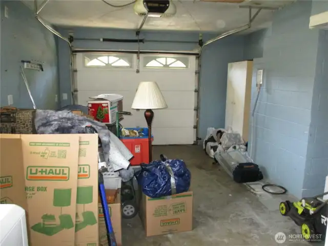 Large, 1 car attached garage.