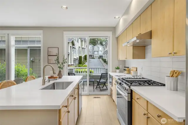 Chef-Inspired Kitchen with Seamless Patio Access