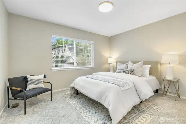 Spacious Second Bedroom, Complete with Fresh New Carpet and Padding
