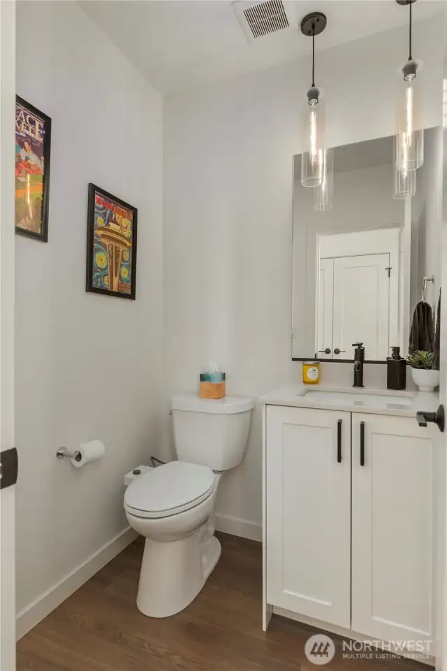 1/2 bath next to kitchen