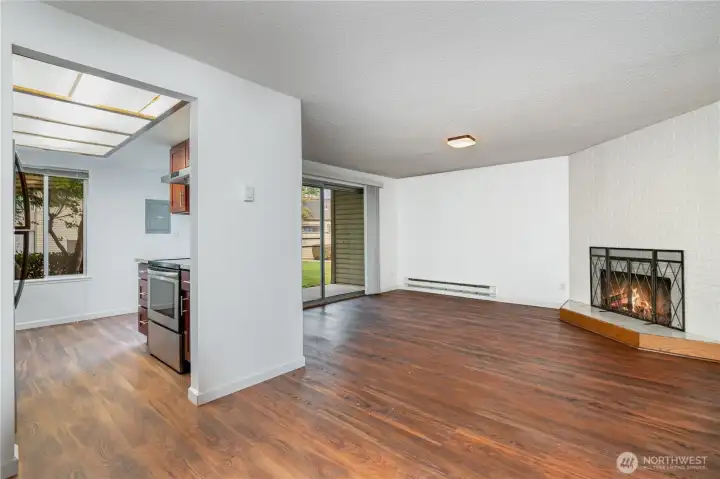 This perceptive showcases the flow of the condo.