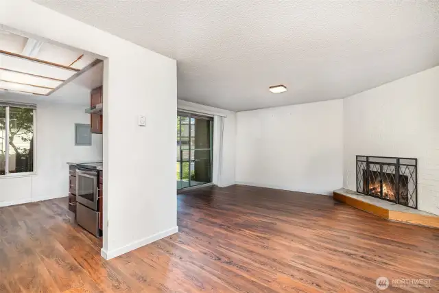 This perceptive showcases the flow of the condo.