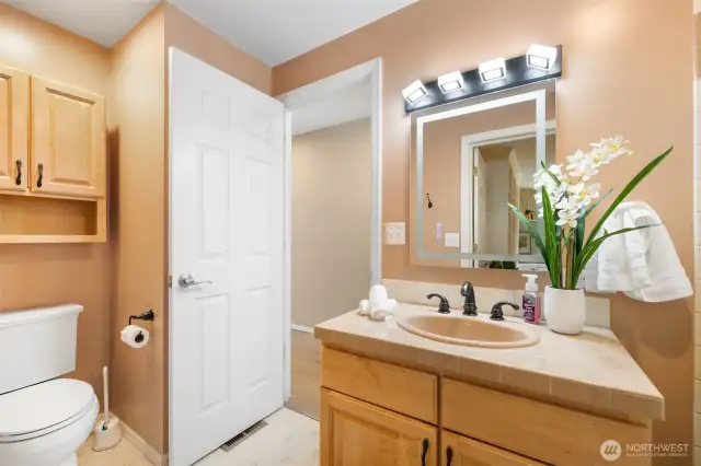 Walk through bathroom from 2nd bedroom or from hallway.